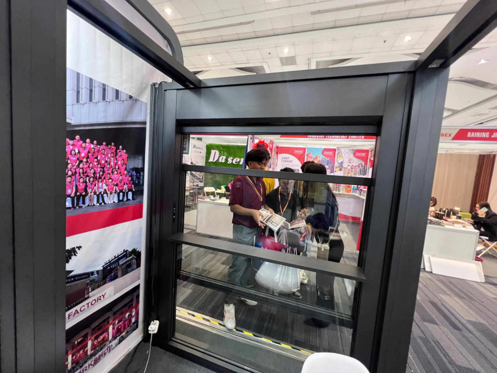 Aluminum alloy casement window.