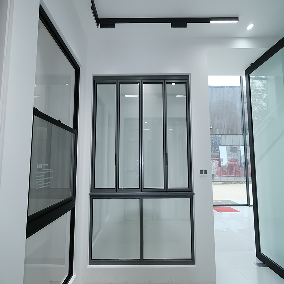 Left and right folding windows