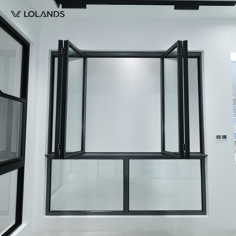 Left and right folding windows